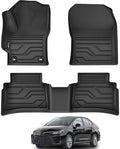 Floor Mats for Toyota Corolla 2020-2025 2026 Sedan (Not Fit for Hatchback and Cross), Custom Fit All-Weather TPE Floor Liners, Front & 2nd Row Mat for Corolla Car Accessories by Partzer