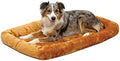 MidWest Homes for Pets QuietTime Dog Bed – Cinnamon Faux Fur Bolster, Ultra-Soft and Machine Washable, Fits 42-Inch Crates and Carriers, for Large Breed Dogs by MidWestHomesForPets