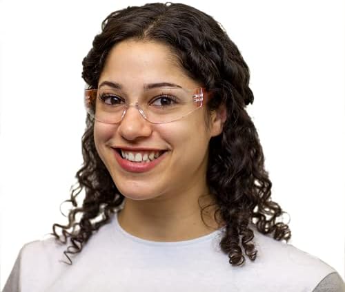 BISON LIFE Clear/Orange Safety Glasses for Men & Women, ANSI Z87.1, 12 Pack - Image 3