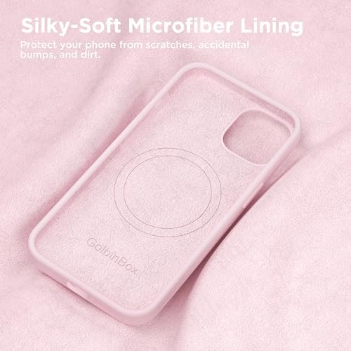 GolbinBox Magnetic for iPhone 15 Case, Silicone Cover, Chalk Pink - Image 6