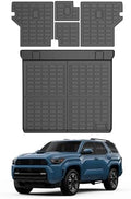 Mixsuper Cargo Liner for Toyota 4Runner 2010-2024 5 Seater (No 3rd Seat or No Sliding Cargo Deck), All Weather Cargo Mat Backrest Mat TPE Back Seat Cover Protector for 4Runner Accessories by Mixsuper