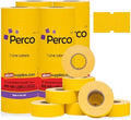 Perco 1 Line Price and Date Guns Yellow Labels - 32 Rolls, 4 Sleeves by Perco
