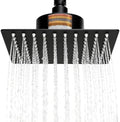 8 Inch Square Rain Shower Head with Filter for Hard Water — 304 Stainless Steel with 15-Stage Purification and High Pressure Spray, Matte Black by TENLO