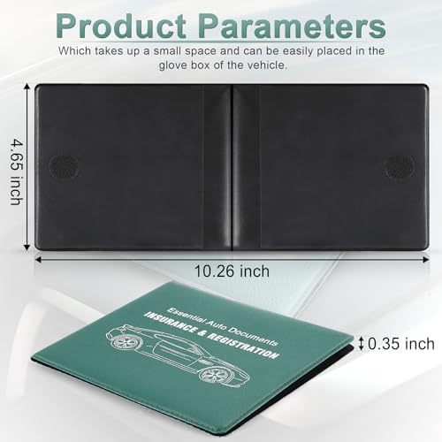 UYYE Car Registration and Insurance Card Holder, Vehicle Glove Box Car Organizer, Interior Car Accessories for Documents, Cards, License - 2 Pack - Image 2