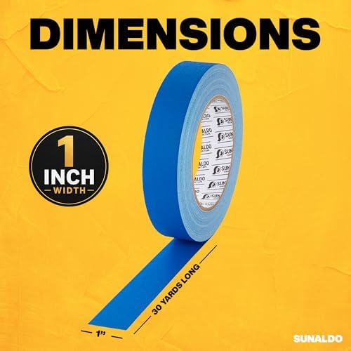 Gaffers Tape (1" x30 Yards) Heavy Duty, Easy Rip, No Residue | Blue - Image 6