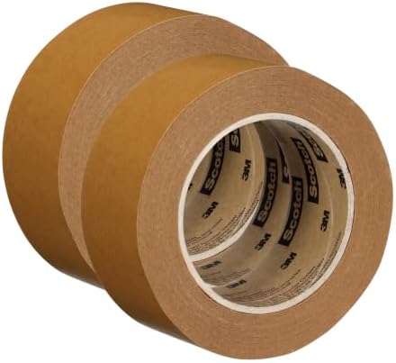 3M Scotch Performance Paper Box Sealing Tape 570,1.9" x 55 yd (48 mm x 50 m),1 Roll,Brown,Recycle-Compatible,Great for Packaging,Shipping,and Moving,(Pack of 2) by Unknown