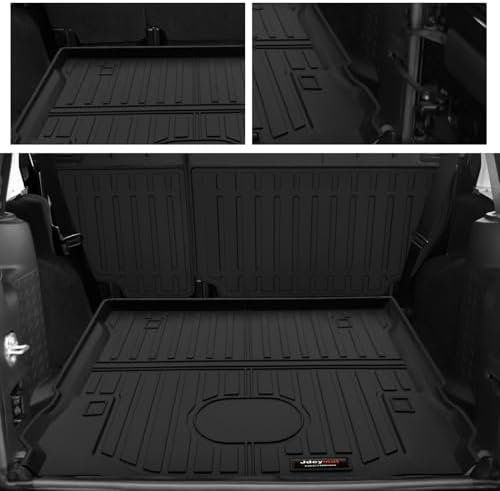 for 2007-2018 Jeep Wrangler JK 4 Door Floor Mats Trunk Cargo Liner and Backrest Mats All Weather TPE Rubber Protection Mat (for 2007-2018 Jeep Wrangler JK 4 Door Full Set) - Image 3