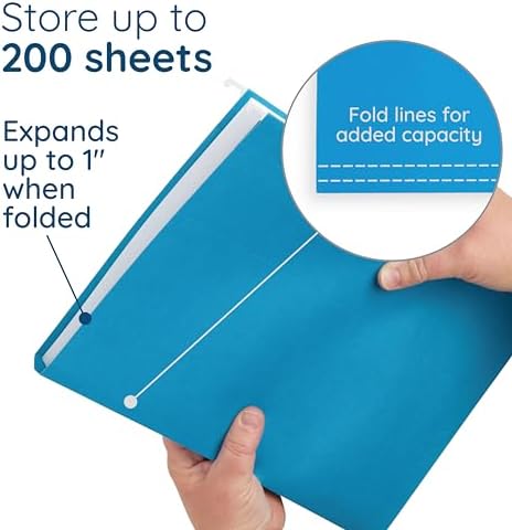 Blue Summit Supplies 25 Hanging File Folders, Letter Size, Blue - Image 3
