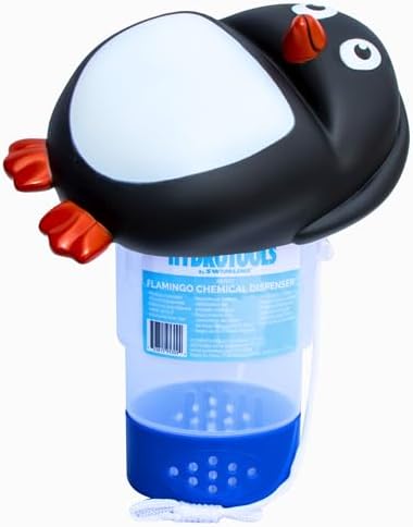 SWIMLINE | Large Capacity Floating Chlorine Tablet Dispenser | Cool Penguin by Swimline