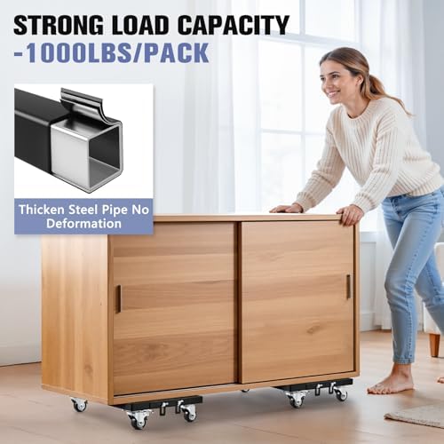KEDSUM Furniture Dolly with Sturdy Steel Frame, 1000LBS Appliance Dolly - Image 3