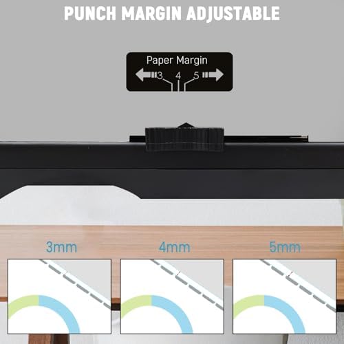 Spiral Comb Binding Machine 21-Hole, 450 Sheet Punch Binder - Image 4