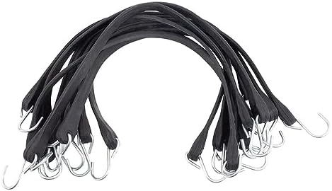 Mytee Products 21" EPDM Tarp Bungee Straps Crimped Hooks -50 Pack by MyteeProducts