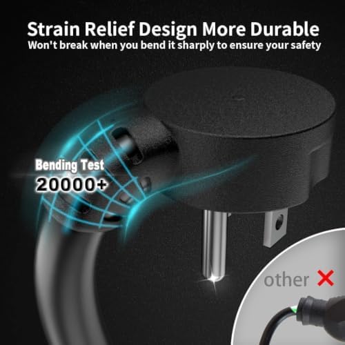 HUANCHAIN 14 Gauge 6 FT 2 Pack Black Flat Plug Extension Cord, Indoor - Image 5