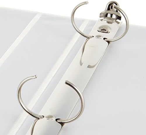 Amazon Basics 3-Ring Binder with Round Rings and Interior Pockets, 1-Inch, White, 4-Pack - Image 4
