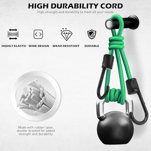 60-Piece Bungee Cords Assorted Sizes - 10" 18" 24" 32" 40" Bungee Cords with Hooks, Heavy Duty Outdoor, Large Medium Small Mini Elastic Canopy Tarp Bungee Ball Ties Tarp Clips Organizer - Image 5