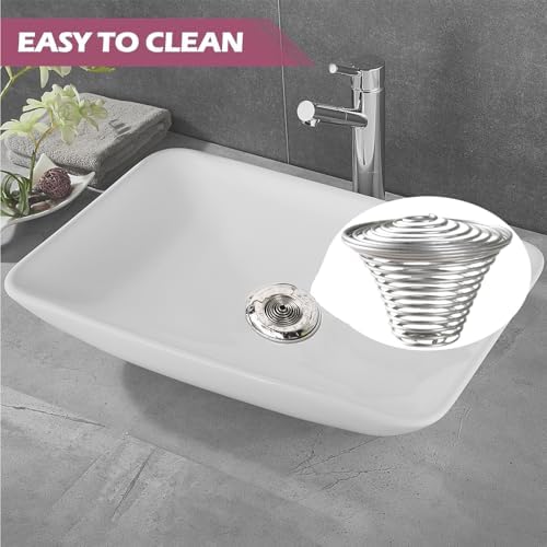 Hair Catcher，Drain Mesh Basket, Bathroom Sink Drain Strainers, for Laundry, Mop Pool, Utility, Slop, RV Sink, Stainless Steel Drain Filter。Fit Hole Size from 1.1" to 1.5"(2Pack) - Image 5