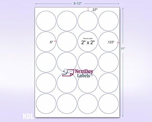 Pack of 25 Sheets, 8-1/2 x 11" Fluorescent Labels - Image 2