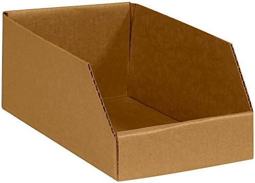 Box USA Storage Bins Medium 6"L x 12"W x 4 1/2"H 50-Pack - Corrugated Cardboard Box for Packing, Moving, and Storage by BOXUSA