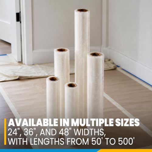 ZIP-UP 24" x 200' Carpet Protection Film, Self Adhesive, Easy Installation - Image 6