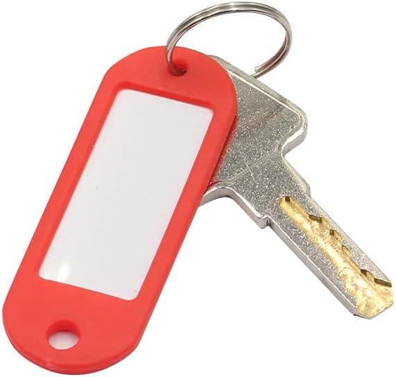 120pcs Tough Plastic Key Tags with with Label Window and Ring Key Tags with Container for Key Identifiers Luggage Tag Name Id,Backpack,Car Keys (Black) - Image 4