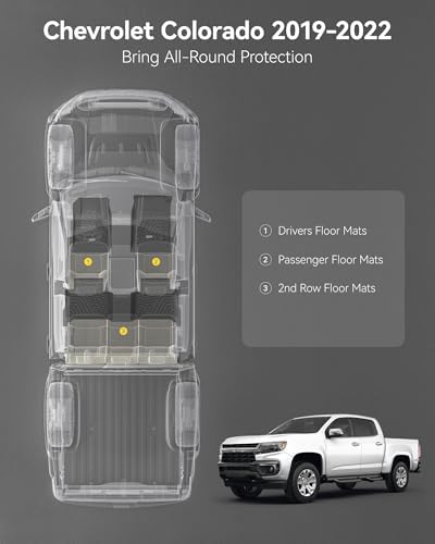3W Floor Mats Fit for 2015-2022 Chevy Colorado/GMC Canyon Crew Cab - Image 2