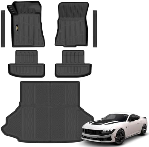 Floor Mats & Cargo Liner Custom Fit for Ford Mustang 2026 2025 2015-2024 by YonMeoo