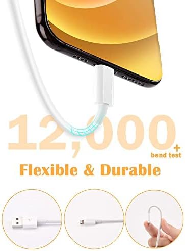 4 Pack [Apple MFi Certified] Apple Charging Cables 10ft, iPhone Chargers Lightning Cable 10 Foot, Fast iPhone Charging Cord for iPhone 12/11/11Pro/11Max/ X/XS/XR/XS Max/8/7, ipad(Yellow) - Image 3