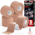 5 Rolls Skin Color Kinesiology Tape, 2 inch x 16.4 Feet Kinetic Tape by Unknown