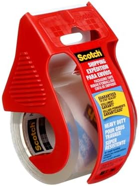 Scotch Brand Heavy Duty Shipping Packaging Tape, 1 Roll with Dispenser, 1.88" x 22.2 Yards, 1.5" Core, Great for Packing, Shipping & Moving, Clear (142) - Image 2