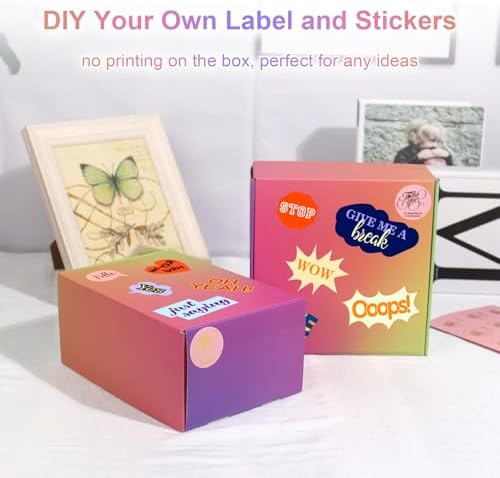 6x4x2 Small Shipping Boxes for Small Business, 30 Pack Colorful Cardboard Boxes for Shipping Mailing - Image 5
