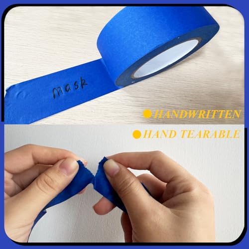Professional Painters Tapes 2 Inch Wide (1.88 In x 60.1 Yds x 6 Rolls =360.6 Yds ), Blue Masking Tape, Paint Paper Tape, Protects Surfaces, No Residue, Painter's Tape for Wall Painting, Canvas Edging - Image 6