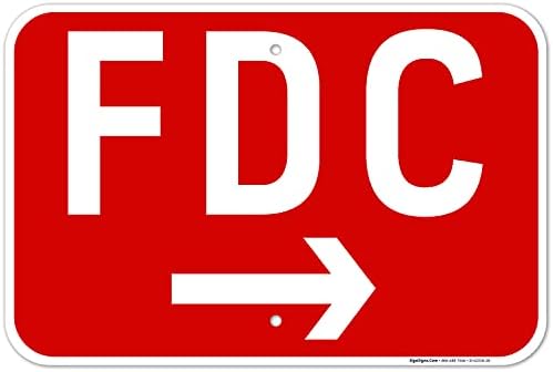 FDC Right Arrow Sign, Red Background, by SigoSigns