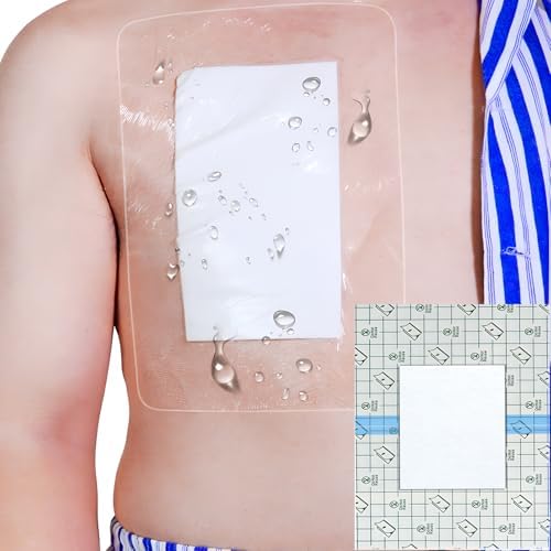 Waterproof Shower Protector Large Cover Shields for PICC Central Line Peritoneal Dialysis Chest Port Feeding Tube PD Catheter Accessories Bandages with Non-Stick Center Pad 12"x14"(Pack of 7) by Unknown