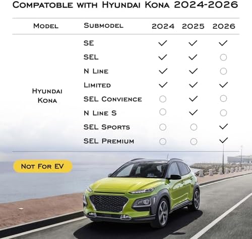 All Weather Floor Mats for Hyundai Kona 2024 2025 2026 (Not for EV) - Image 2