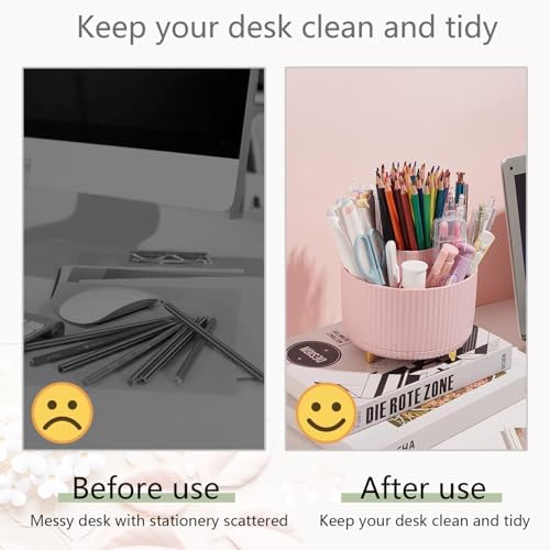 Pink Office Supplies,Desk Accessories,Desk Organizer,Phone Stand,Scissors,Stapler,Tape Dispenser,Binder clips,Staples,staple remover,Sticky Notes,Index Tabs,Clear Tape,Mini Box Cutter,Cool Pen 16pcs - Image 4