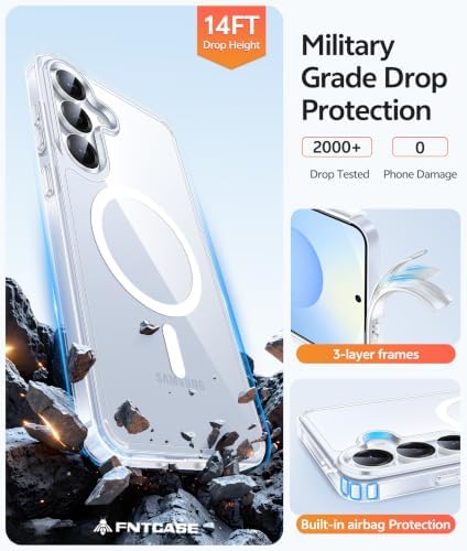 FNTCASE for Samsung Galaxy S25/S24 Plus Case Clear, Fit for Magsafe - Image 6