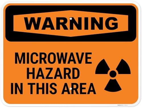 OSHA Warning Microwave Hazard in This Area with Graphic Sign, by SigoSigns