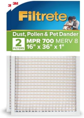 Filtrete 16x36x1 Air Filter, MERV 8, MPR 700, 2 HVAC Filters by Filtrete