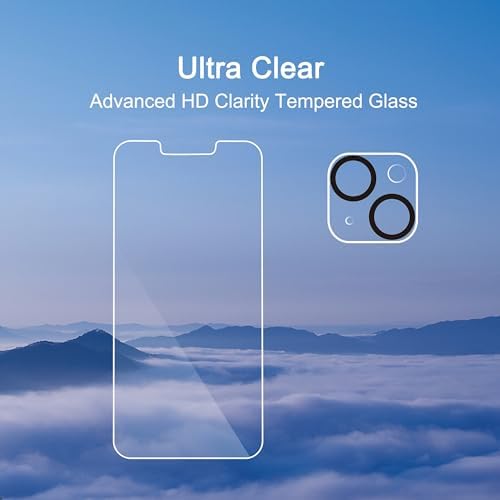 Ailun Screen Protector + Camera Lens Protector for iPhone 14, 3+3 Pack - Image 4