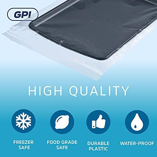 13" x 18" Large Zip Bags, 2.5 Gallon, 200 Pack, 4 Mil Heavy Duty, GPI - Image 4