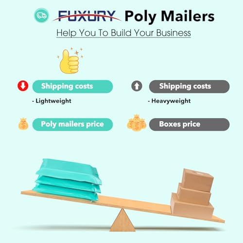 Fuxury 10x13" Poly Mailers 1200Pcs,Bulk Shipping Bags For Clothing,Teal - Image 5