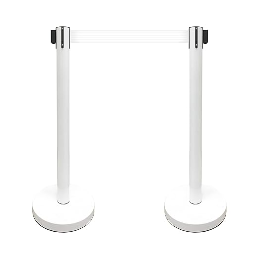 VIP Crowd Control Retractable Belt Stanchion Queue Safety Barrier Set by CrowdControlCenter
