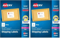 Avery Printable Shipping Labels with Sure Feed, 3-1/3" x 4", White, 1,500 Blank Mailing Labels (95940) (Pack of 2) by Avery