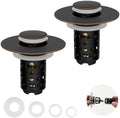 2PCS Universal Bathroom Sink Drain Strainer Hair Catcher, Oil Rubbed Bronze by Greatcomfortathome