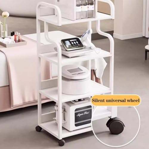 Gold 3-Tier Beauty Rolling Cart, Esthetician Machine Mobile Cart for Salon - Image 2