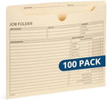 Blue Summit Supplies 100 Job Folders, Letter Size, Manila, Preprinted by BlueSummitSupplies