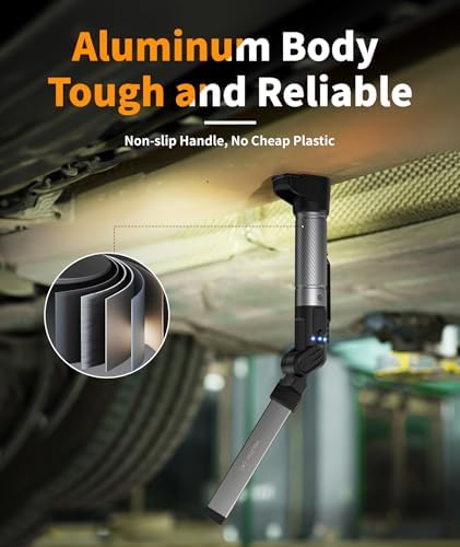 HOTLIGH Magnetic Work Light - 800 Lumens Rechargeable Work Light with Multifunctional Foldable Design, 2200 mAh Mechanic Light, 3 Lighting Modes Magnetic Flashlight for Car Repairing/Emergency, 1 Pack - Image 3