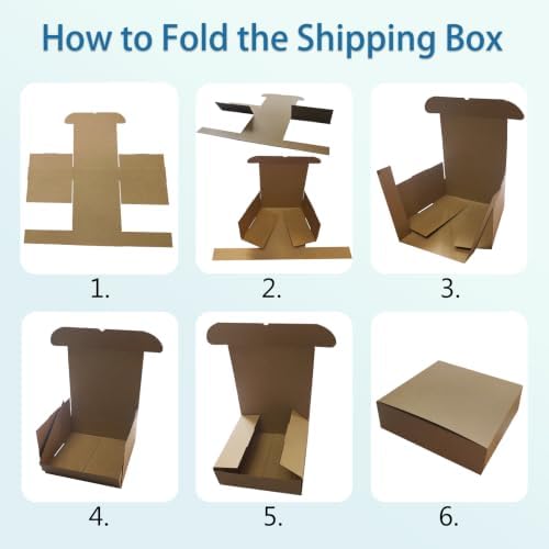 15 Pack 13x10x6 inches Brown Corrugated Shipping Boxes for Small Business - Image 5