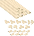 D-Line 157in Cord Cover Kit, Self-Adhesive Wire Hiders, Paintable Cable Raceway to Hide Wires on Wall, Electrical Cable Management - 10x 15.7 Lengths & 19 Accessories - 1.18" (W) x 0.59" (H) - Beige by D-LineUSAinc