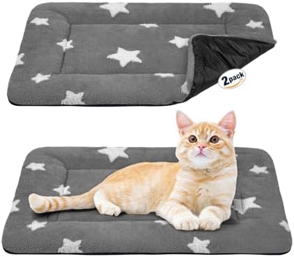 Mora Pets Cat Beds for Indoor Cats Washable Cat Mat Bed Flat Dog Crate Pad by MoraPets